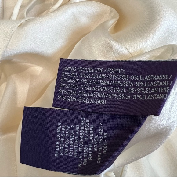 Ralph Lauren purple label silk lined wool ivory pants 10 - Picture 5 of 11
